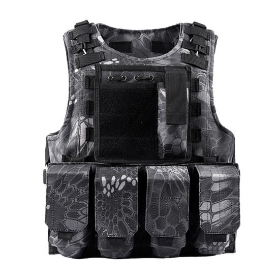Dětská taktická vesta s více kapsami, nastavitelná plátěná vesta, venkovní bojová vesta pro chlapce a dívky, pro hraní rolí, lov, tréninkové vybavení