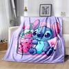 1pc Stitch Printing Blanket - Soft, All-Season Throw for Office Blanket, Personalized Gift with Adorable Cartoon Design