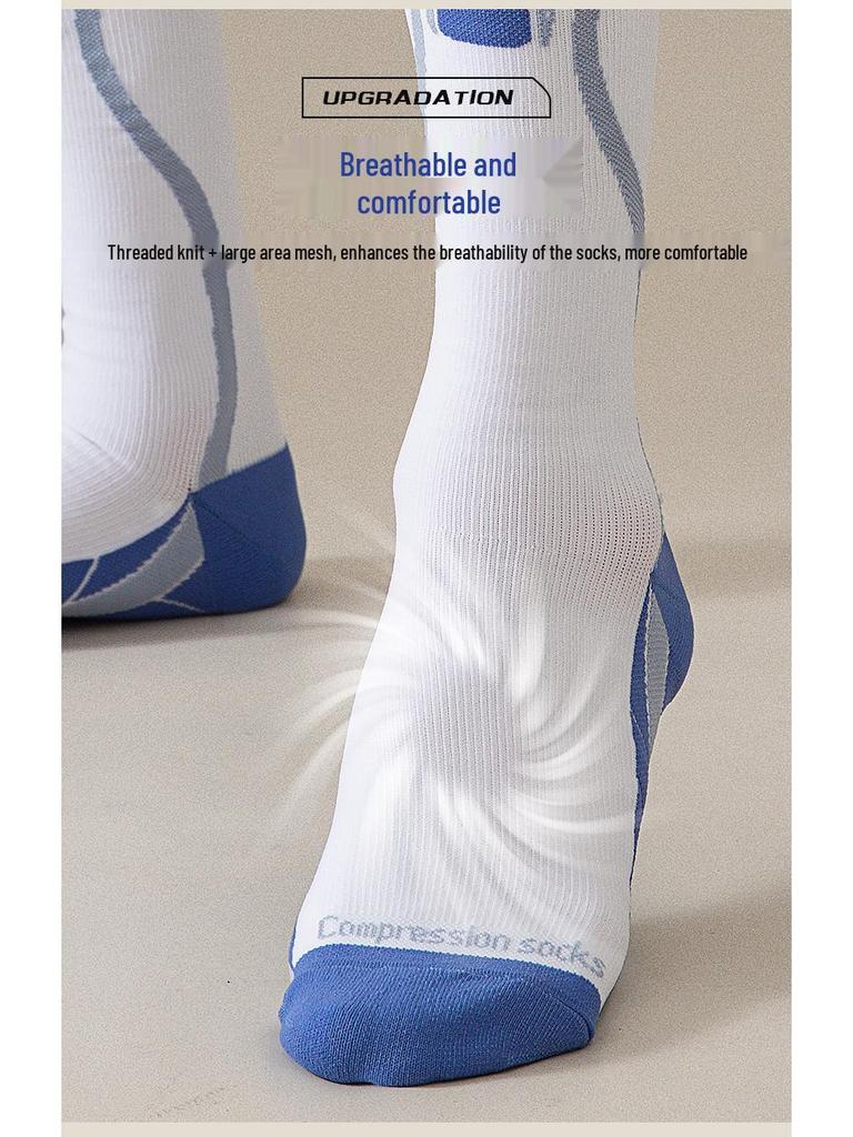 Kniehohe Sport-Kompressionssocken: Bequeme Druckunterstützung für das Laufen