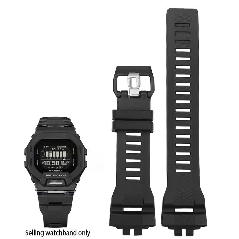 

Качественный полимерный ремешок для часов Casio G-SHOCK серии 3506 GBD-200-1AGBD-200RD-4 Специальный силиконовый ремешок Мужской спортивный браслет 0mm чёрный