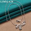 URMYLADY 925 Sterling Silver LOVE Heart Pendant Necklace For Women Wedding Party Fashion Charm Jewelry