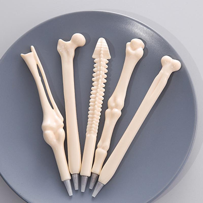 Novelty Bone Shape Ballpoint Pen Refill Writing Ball Pens School Office Stationery Gifts Supplies for Student Gifts