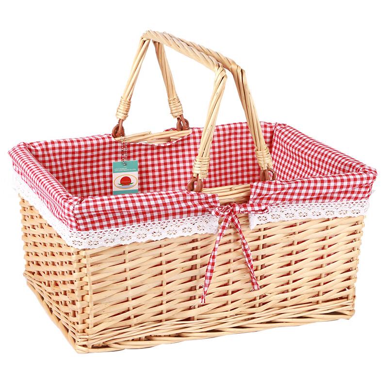 Wicker Outdoor Camping Picnic Basket