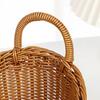 Woven Basket with Handle Rustic Storage Basket Wall Hanging Basket for Fruits Vegetables Snacks Home Farmhouse Kitchen Bathroom Bedroom Storage