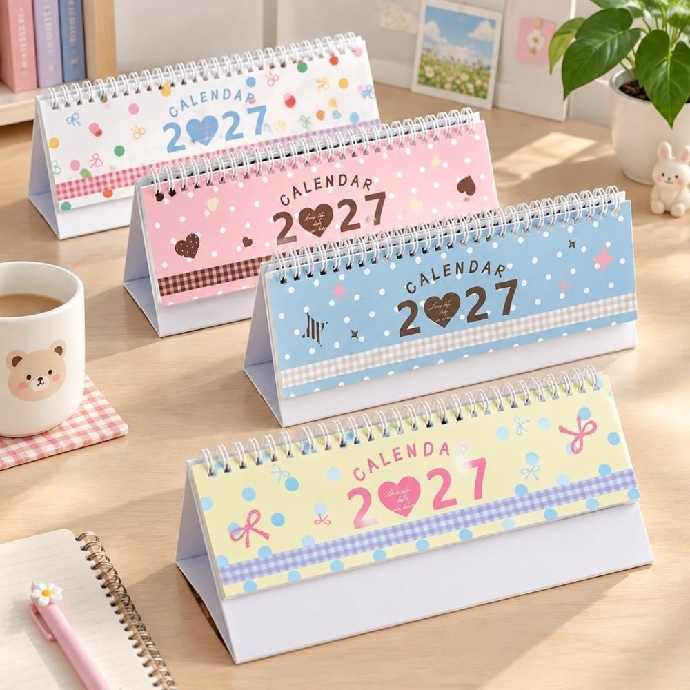 Foldable Stand 2027 Desk Calendar Simple Design Table Calendar INS Standing Calendar Home Office