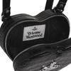 VIVIENNE WESTWOOD Ella Saturn Logo Detachable Chain Strap Crocodile Pattern Mini Backpack Women Backpack Black 43030072UL0039N401