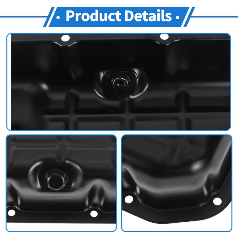 X Autohaux 1 Pc No.215103C600 Engine Oil Pan for Kia Borrego 2009-2011 Iron Black