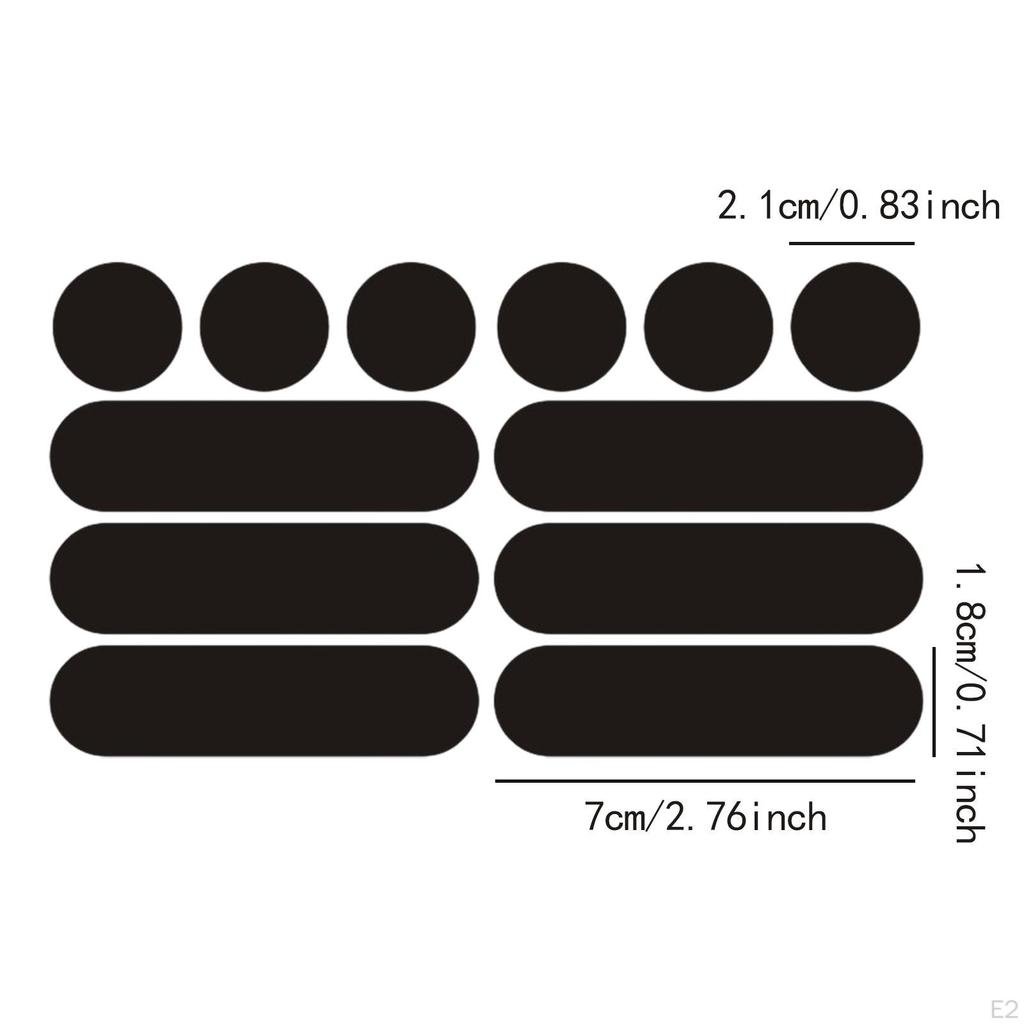Car Motorcycle Reflective Stickers Black Decals Multifunctional Flexible Accessories for Cycling At