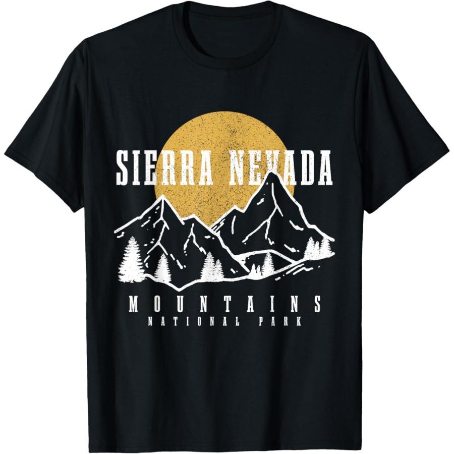 Винтажная футболка Sierra Nevada California Mountains для походов и природы(3) XXXXXL чёрный
