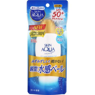 Rohto Pharmaceutical Skin Aqua Super Moisture Gel x Protetor Solar FPS50+ PA++++ (110g) 2 pacotes