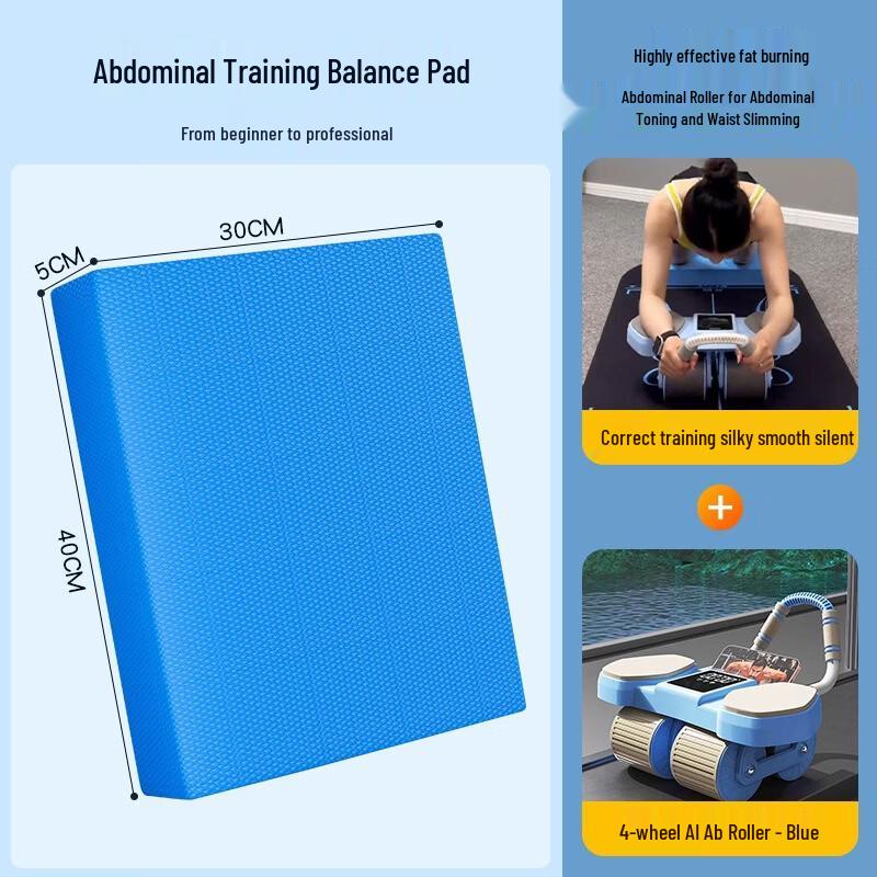 Automatic Rebound Four-Wheel Ab Roller with Timer