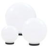 Lampe - vidaXL - Jeu de lampes boule LED - 20/30/40 cm - PMMA - Extérieur