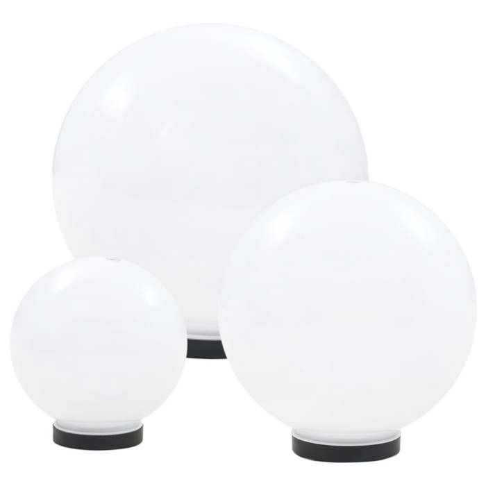 Lampe - vidaXL - Jeu de lampes boule LED - 20/30/40 cm - PMMA - Extérieur