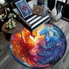 Phoenix Art Round Area Rug,Carpet Rug for Living Room Bedroom Sofa Playroom Decor,Non-slip Floor Mat