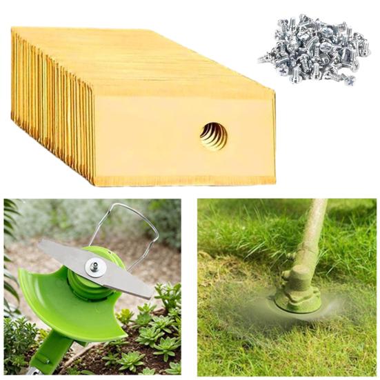 Yousheng 12/30Pcs Stainless Steel Lawnmower Blade for Worx Landroid Heavy Duty Universal Robot Lawn Mower Replacement Blade with Mounting Screws