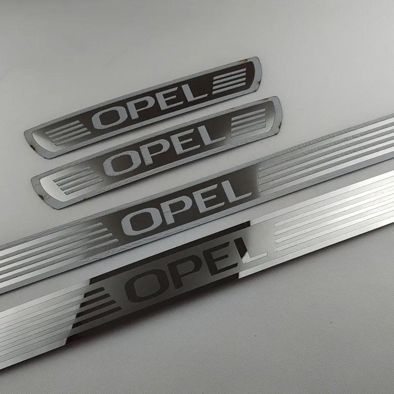 For Opel Astra Zafira Corsa Door Sill Scuff Plate Cover Trim Stainless Steel Threshold Pedal Styling Protect Car Accessories