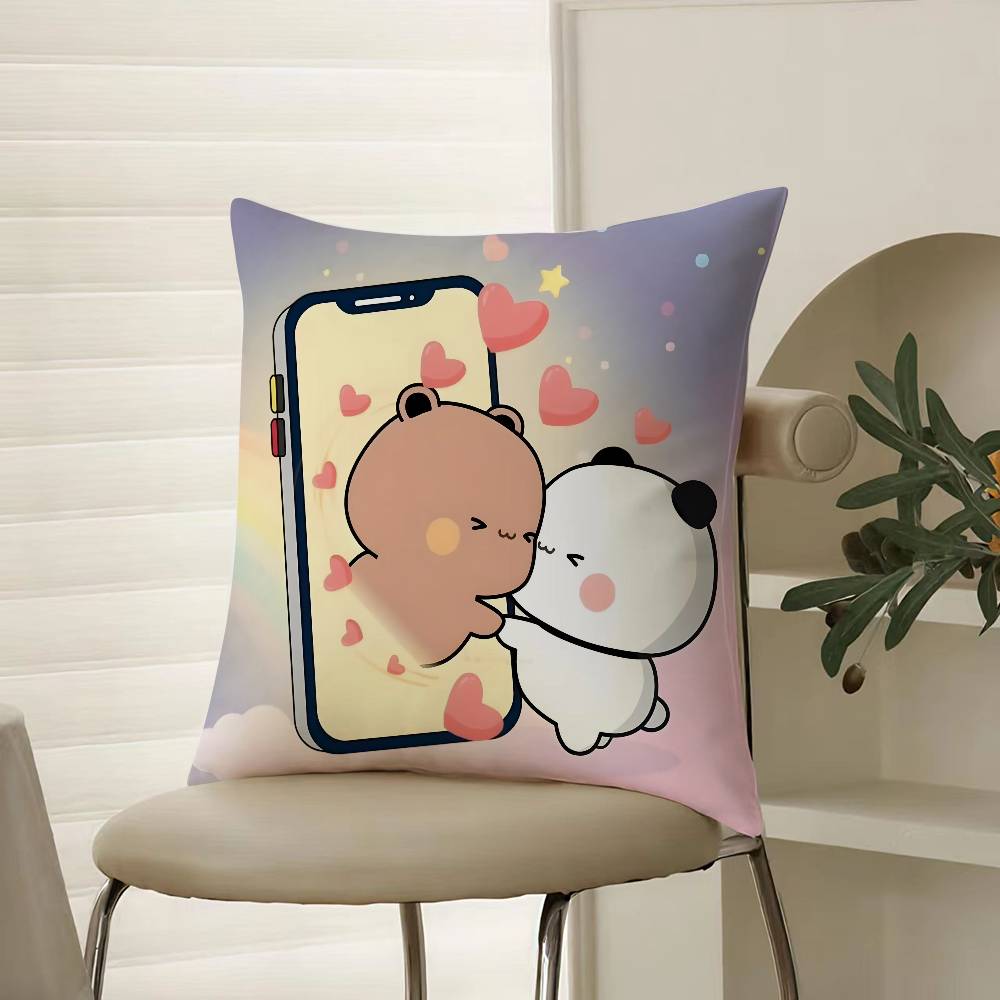 Cartoon Bubu & Dudu Lovely Pillow Case Comfort Sofa Bed Silky Elegant Invisible Zipper Decorative Cushion Cover