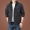 Spring and Autumn Large Size Loose Multi-Pocket Jacket Men's Casual Windbreaker Stand-up Collar Tooling Men's Clothing