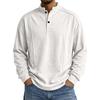 Men's Color Long Sleeve Stand Collar Single Button Casual Sports Top