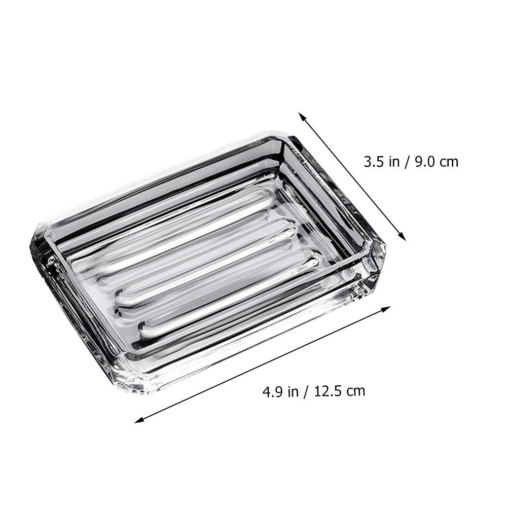 

Waterproof Transparent Soap Holder Central Design for Bathroom Kitchen Shower Bathtub Countertop Soap Container Box