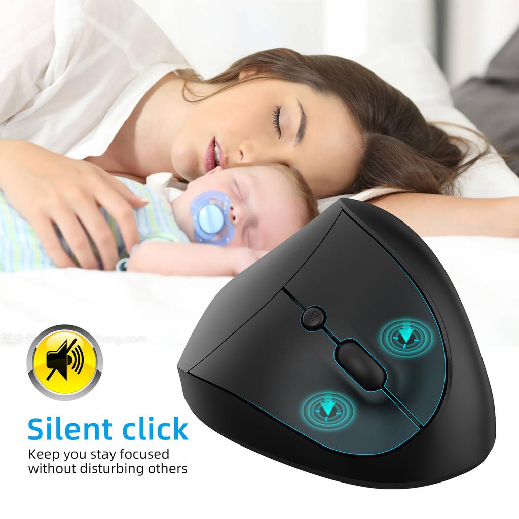 Wireless Vertical Mouse 2.4GHz   Control 800dpi 1600dpi 2400dpi Ergonomic Design Wireless Mouse for