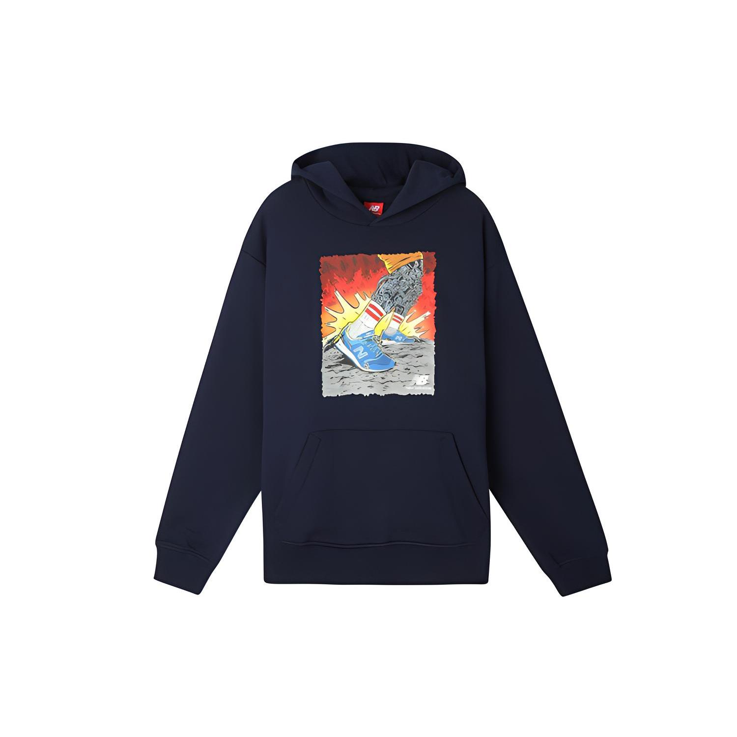Толстовка New Balance Унисекс Темно-синяя AMT93666-PGM XXL