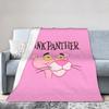 Pinks Panthers Face Cartoon Flannel Blankets Fashion Throw Blankets for Home 200x150cm Bedspread,