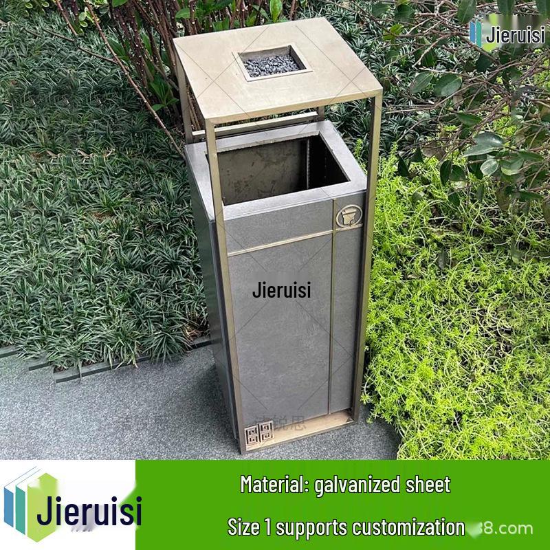 Stainless Steel Outdoor Trash Bin for Hotels, Parks, and Malls