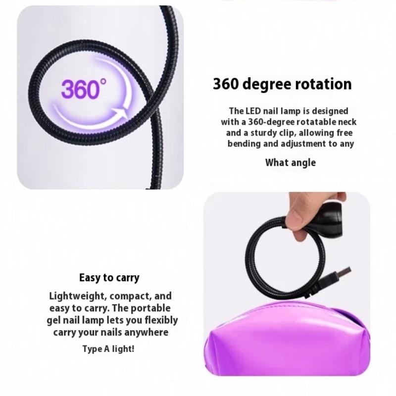 6W 360° Rotation Portable Uv Nail Lamp Mini Uv Light For Nails Usb Spotlight Nail Light For Home Salon Manicuris Art Usb Manicur