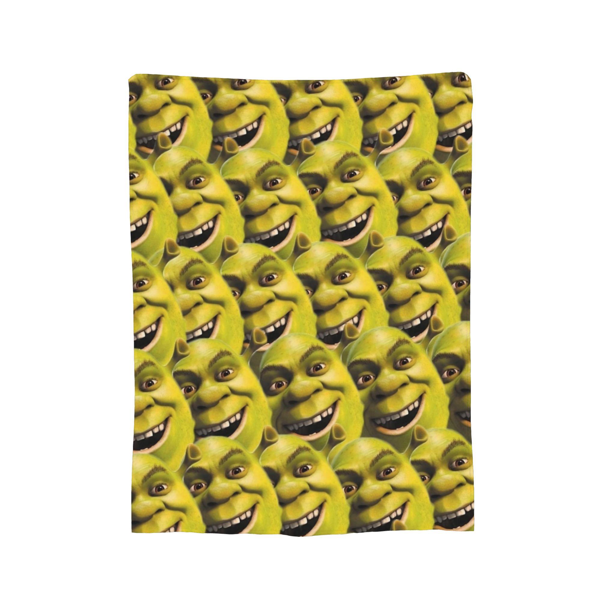 

Funny S-Shreks Pattern Blanket Cover Plush Throw Blanket Summer Air Conditioning Decoration Ultra-Soft Warm Bedsprea, 75x90cm