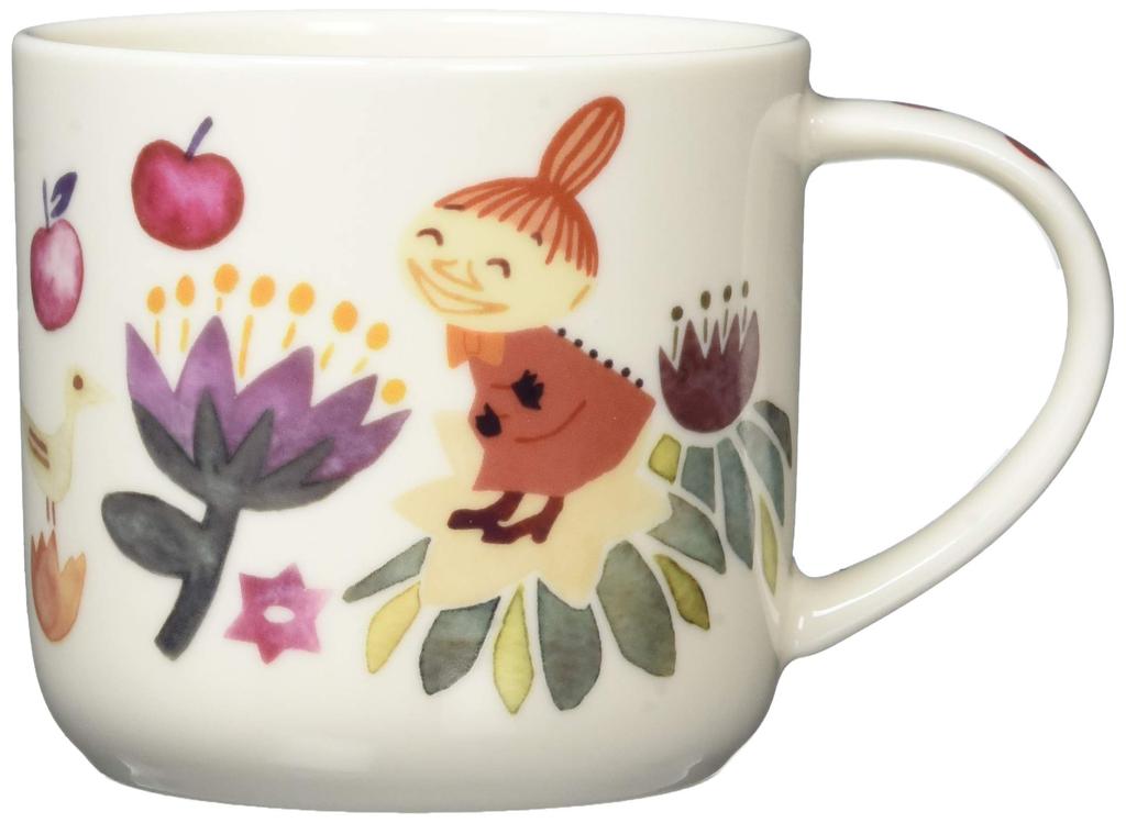 Yamaka Shoten MOOMIN Little My Moomin Nordic Day Wedding Made In "Herbarium" Mug, Design, White, Approx. 350ml, Merchandise, Style, Mother's Gift,