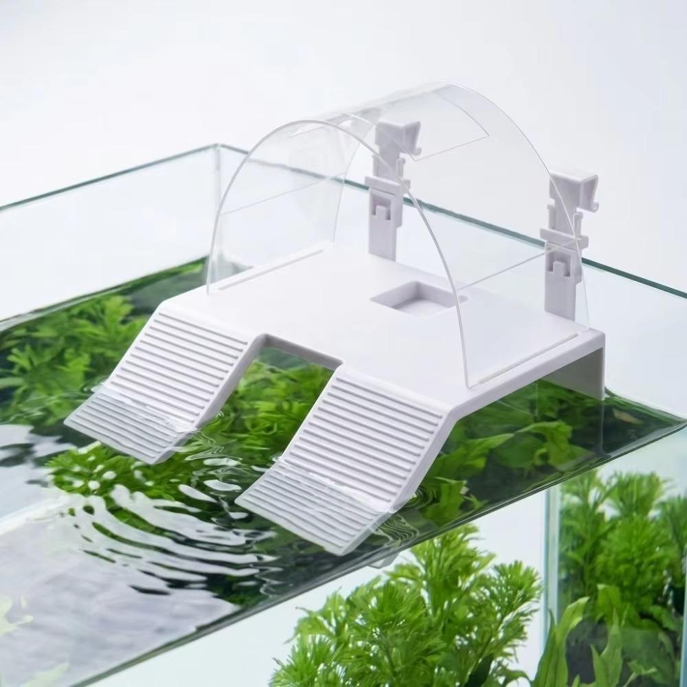 Anti-Escape Cover Turtle Basking Platform with Hooks Aquarium Basking Platform Reptile Enclosure