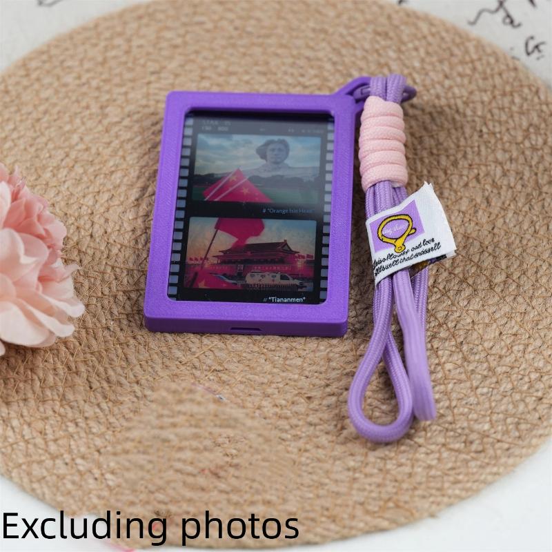 Blank Photo Frame Keychain Candy-Colored Photo Frame Keyring Insert Photo Split Key Pendant Diy Key Holder