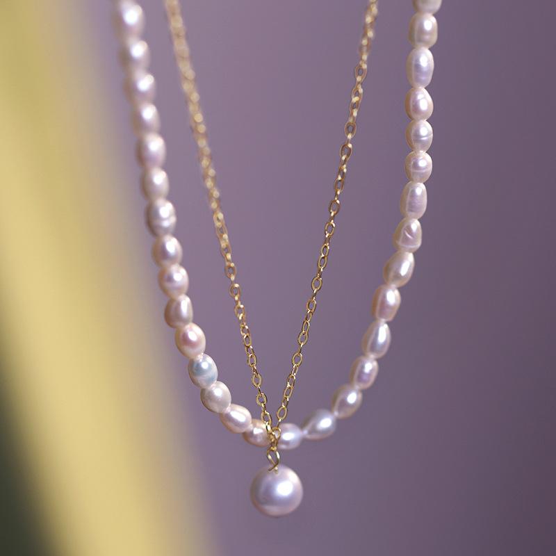 100% Natural Freshwater Pearl 14K Gold Filled Female Chains Necklace Promotion  For Women Valentine's Day Gifts No Fade