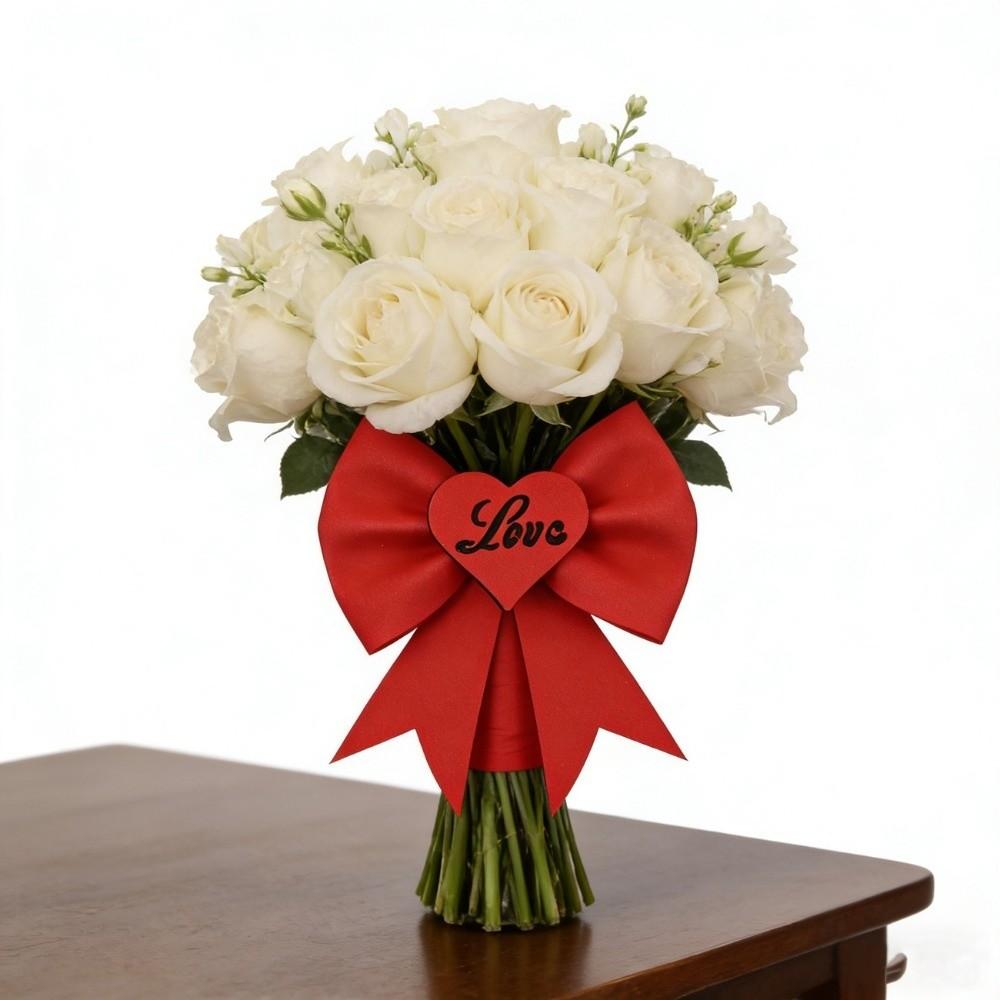 5 Pieces Romantic LOVE Bow Decoration Handmade Solid Color Bow Flower Packaging EVA Big Bow Hugging Bucket Gift Giving