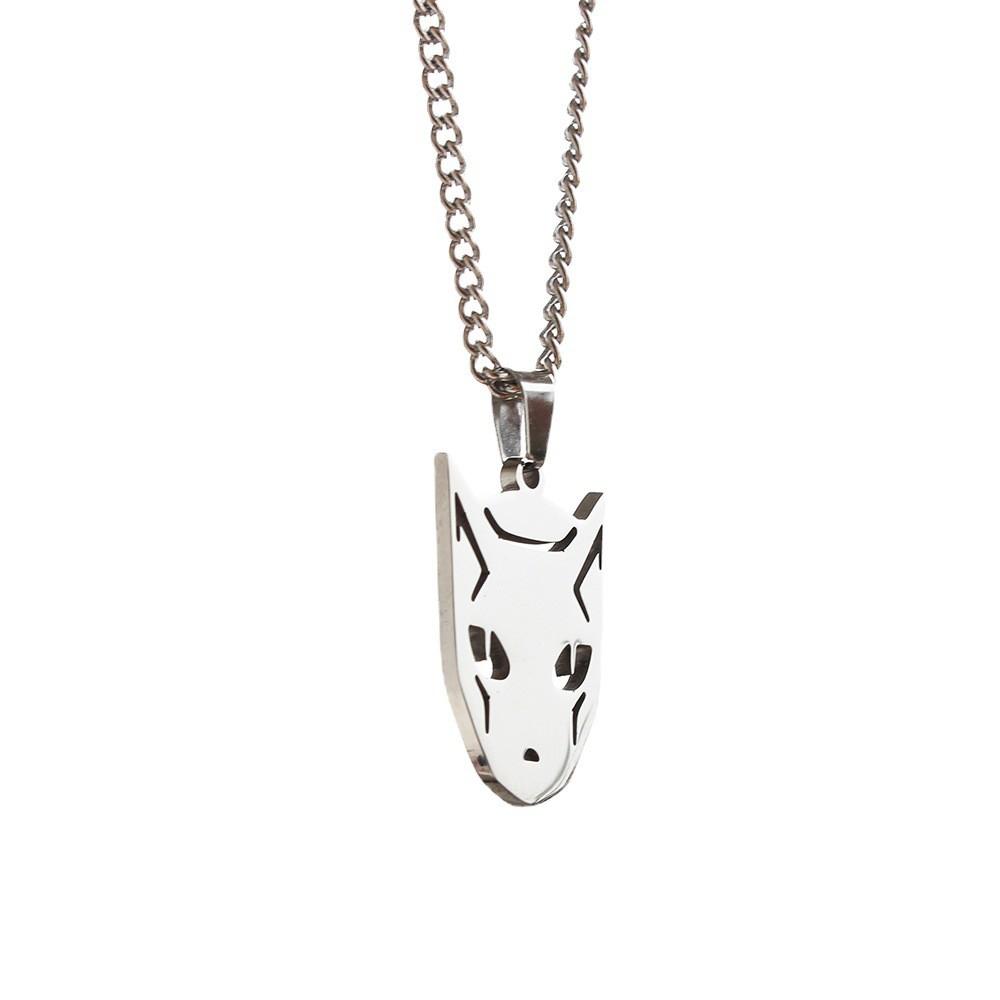 

Аниме JoJos Bizarre Adventure Ожерелье Killer Queen Кира Ёсикагэ Подвеска из нержавеющей стали Косплей Ювелирные аксессуары