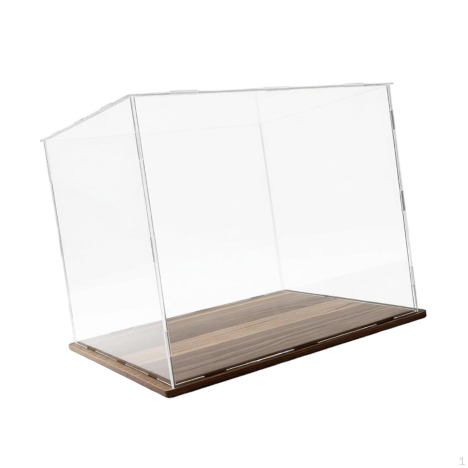 

Acrylic Display Case Figures Box Storage Bin with Base Collectibles Showcase 10cmx10cm