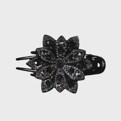 Elegante Strass-Entenschnabel-Haarnadel: Dreizahniger Hinterkopfclip für Damen