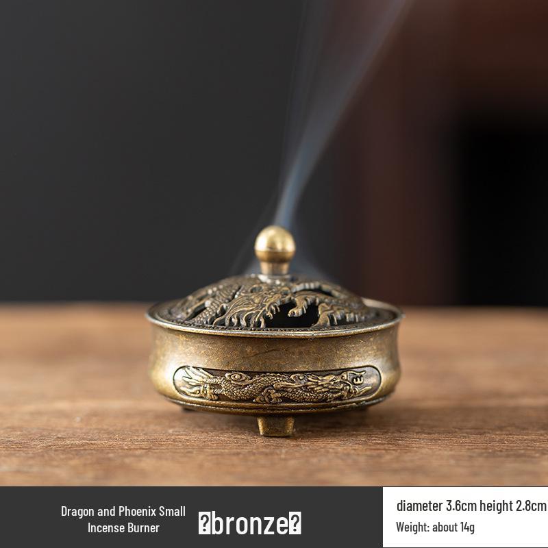 

Китайская медная сплавная курильница с дизайном бамбука, редиса и тыквы-горлянки