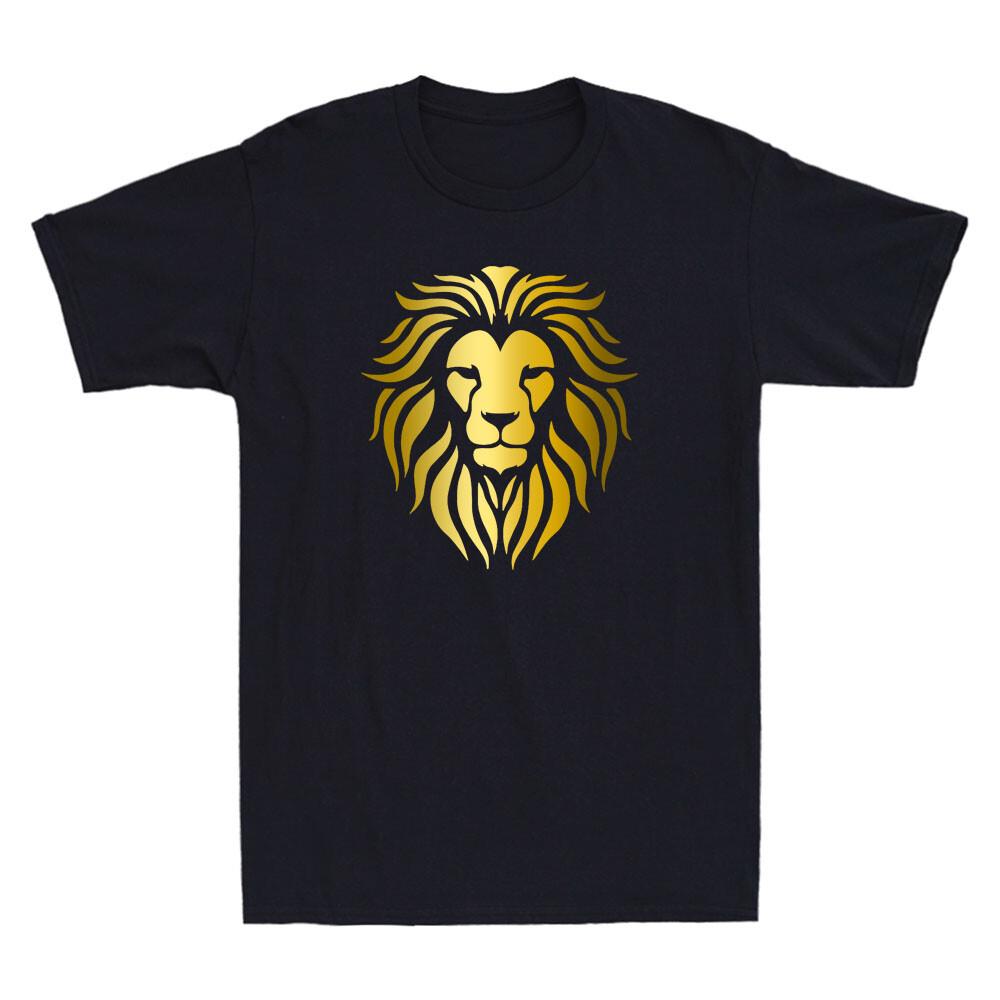 Lion Head Christian Religious God Jesus Golden Printed Novelty Unisex's T-Shirt Tee