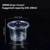 100PCS Pudding Cups Wiht Lids Plastic Boxes Ice-Cream Mousse Dessert Picnic Party Packing Dessert Cups with Lid 250ml/300ml