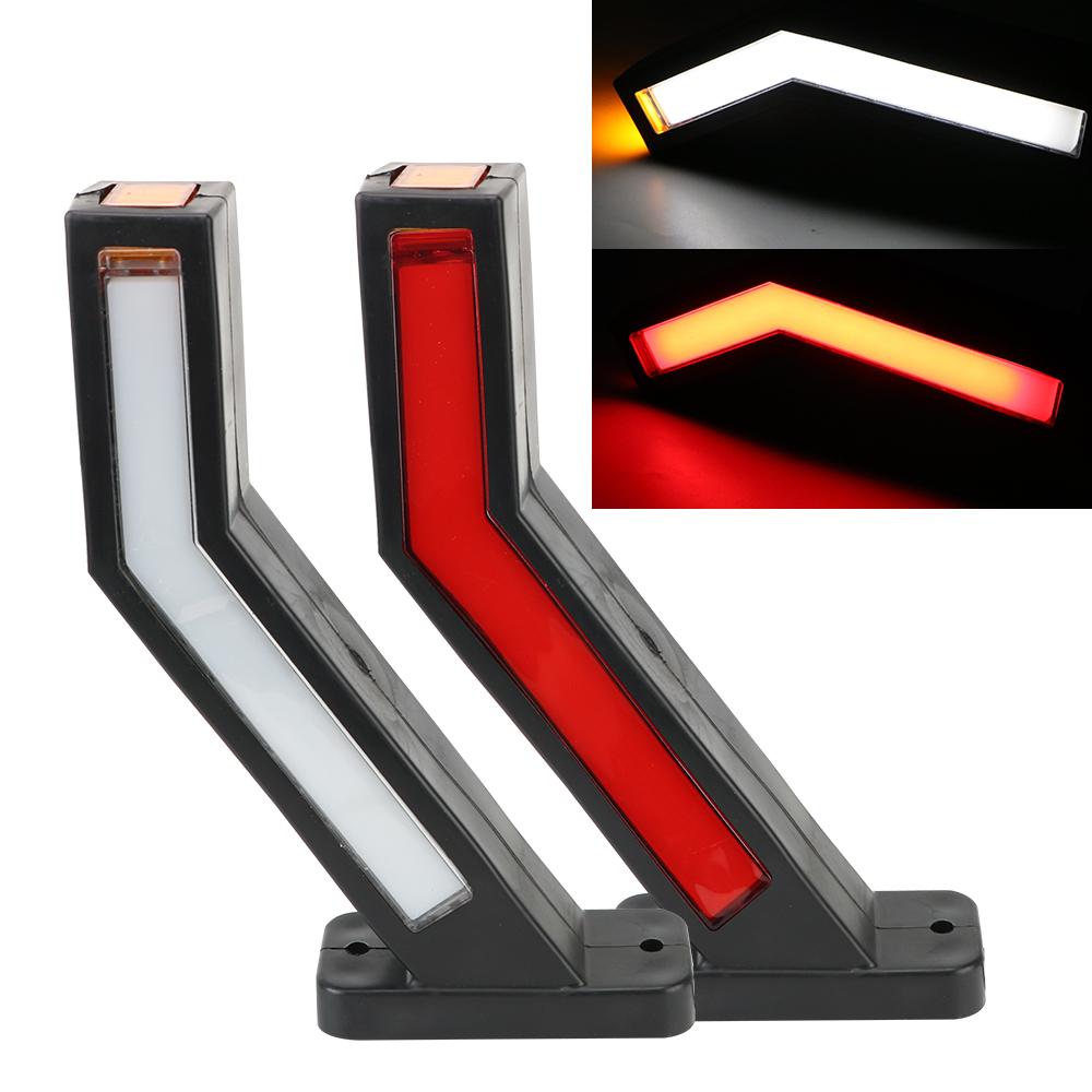 

Для прицепа, грузовика, грузовика, предупреждающий задний фонарь, светодиодный боковой габаритный фонарь, 2 шт., 33 светодиода, динамические фонари для прицепа, плавные боковые крылья 12-24 В