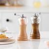 2 Ein Licht/Dunkles Gummiholz Manuelle Pfeffermühle Luxus-Set, Keramisches Mahlwerk Wiederverwendbare Gewürzflasche Küche, Restaurant Zuhause Meersalzmühle