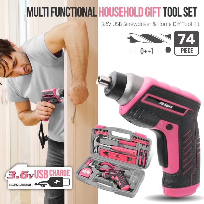 Elektrischer Schraubendrehersatz für den Haushalt: 35 Stück, über USB wiederaufladbar, 4-V-Lithiumbatterie