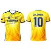 Kolumbien Flagge 3D Gedrucktes Trikot Herren Outdoor Sport Atmungsaktiv Kurzarm Fußball Trainingsshirt Unisex Lässiges V-Ausschnitt T-Shirt