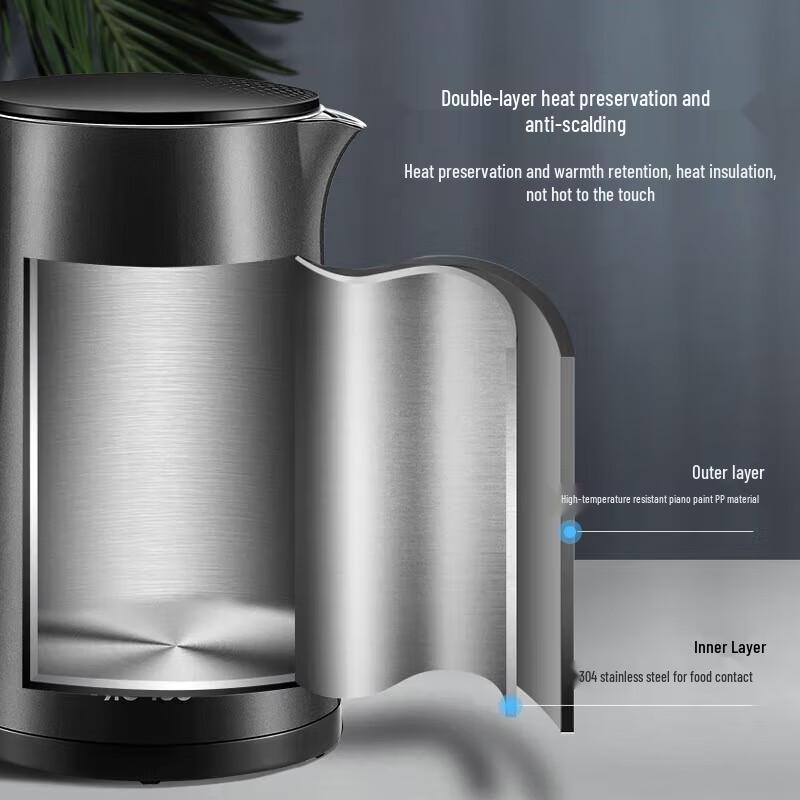 SUPOR 1.7L Double-Layer Anti-Scald Electric Kettle CN Plug (adapter Included)