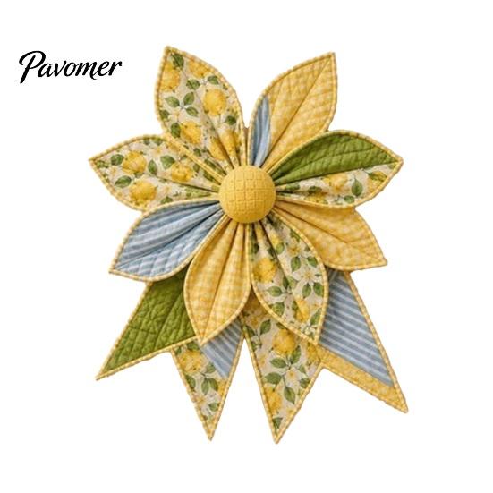 Rustic Farmhouse Home Decor Large Patchwork DIY Sewing Kit, Quilted Fabric Craft Set, Beginner Friendly Needlework Handmade Door Decoration Wreath for