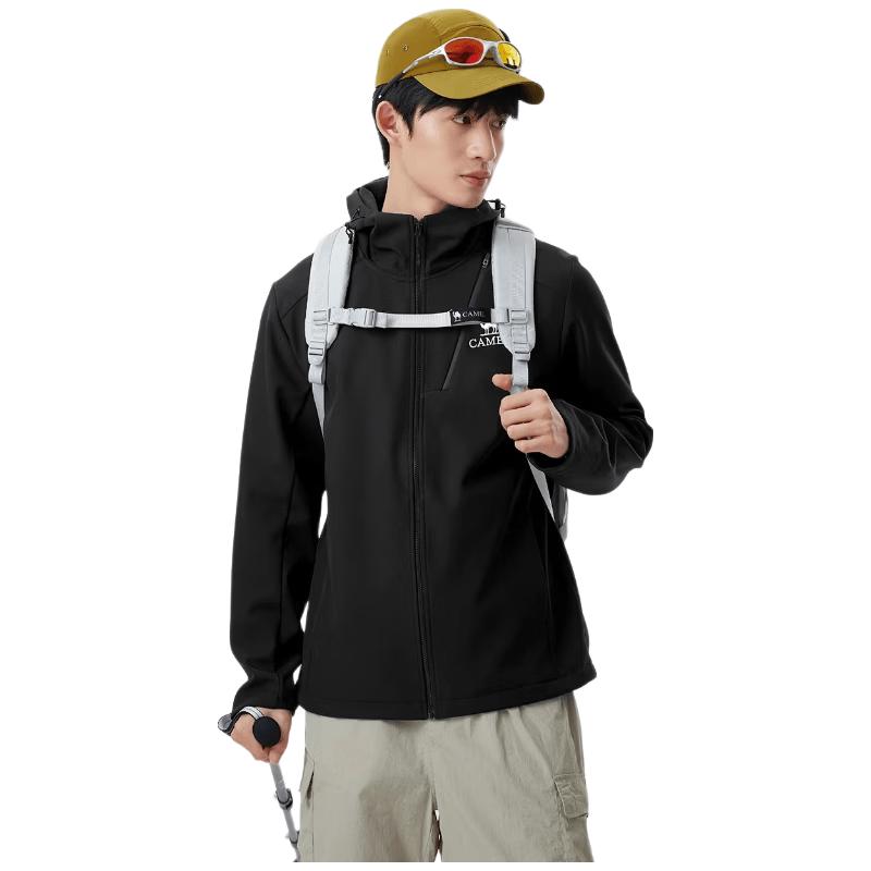 

CAMEL Men s Hooded Fleece-Lined Water-Repellent Softshell Jacket S