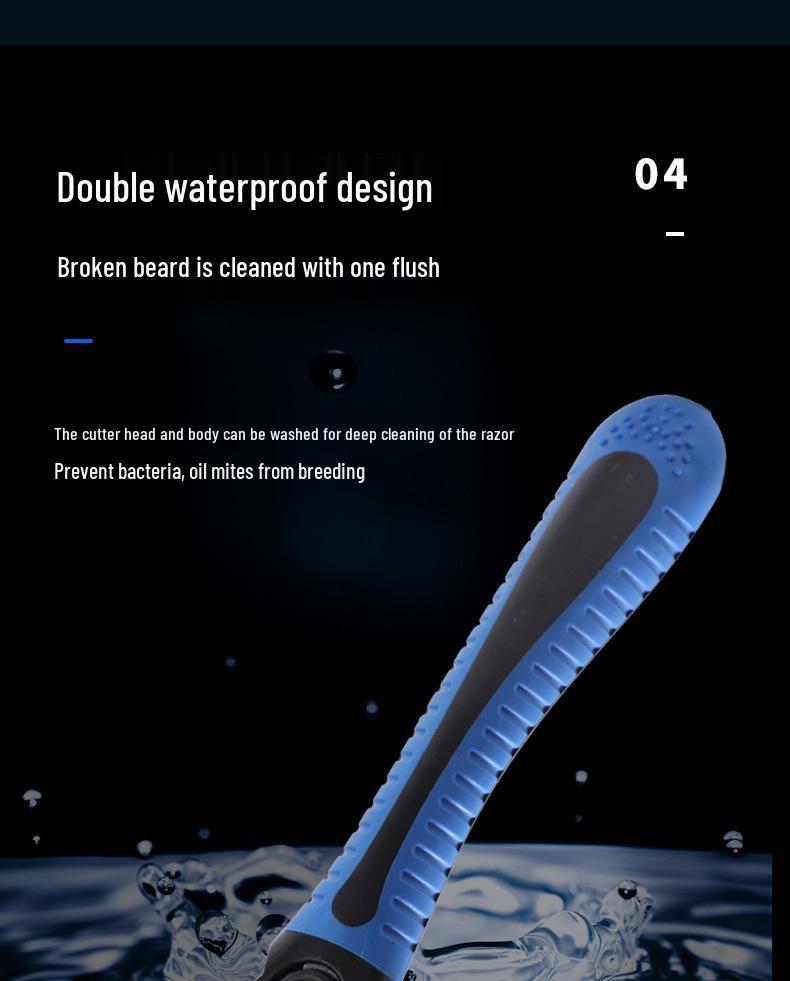 Stainless Steel Triple Blade Manual Shaving Razor for Men - 21 Blades