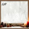 Christmas Party Glass Decorations White Winter Forest Window Static Sticker Waterproof PVC Snow Scene Wall Decals Decal Silhouette Art for